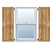 Ekena Millwork RBF06Z26X047RWR TimberCraft Five 5 3/8" Boards Framed Board-n-Batten w/Z-Bar, Rustic Wood Shutters (Per Pair), 26 7/8"W x 47"H, Rough Sawn Western Red Cedar