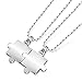 JIAQINGRNM Collares Colgante de Rompecabezas de Color Acero Collar de Pareja de Acero Inoxidable Acero de Titanio Collares de la Amistad para Collar Pareja