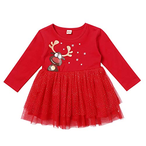 TiaoBug Vestito Natalizio Neonata Costume da Babbo...