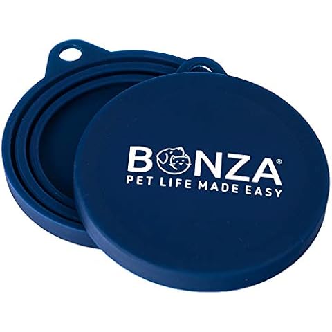 Bonza Pet Food Can Covers, Set of 2 Universal Silicone Can Covers for Pet Food Cans, Food Safe BPA Free, Dishwasher Safe. Loose Fit Lid Easy to Place On and Remove Cover