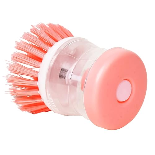 Image of Khedu Fab 2 Pc's Dish /Washbasin Plastic Cleaning Brush with Liquid Soap Dispenser Plastic Wash Basin Brush Cleaner with Liquid Soap Dispenser (Multicolour)