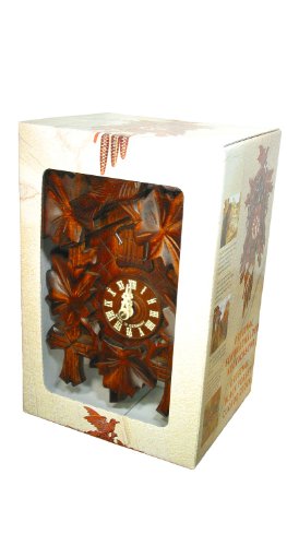 Pendule à coucou 5 feuilles boîte cadeau 8491004 pour salon rustique
