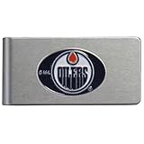 NHL Siskiyou Sports Mens Edmonton Oilers Brushed Metal Money Clip One Size Team Color