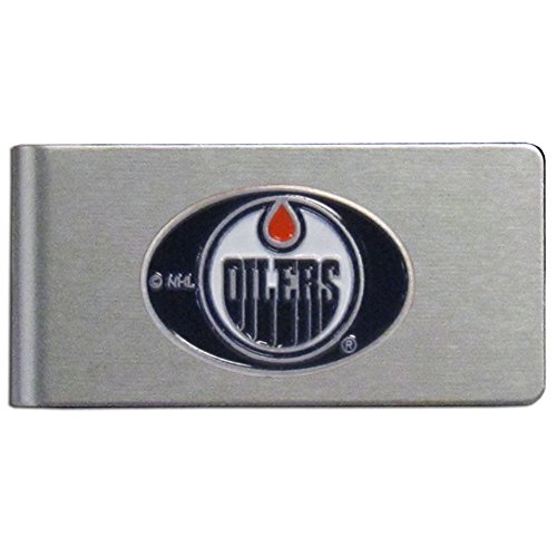 NHL Siskiyou Sports Mens Edmonton Oilers Brushed Metal Money Clip One Size Team Color