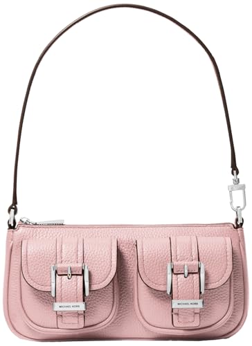 Michael Kors Bolsa pequena conversível Zoe, Ferragens prateadas/rosa fumê, One Size