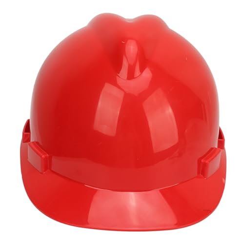 XHTLLO Reinforced Safety Hard Hat with Breathable Design for Construction, High Strength V Type ABS Helmet in Red