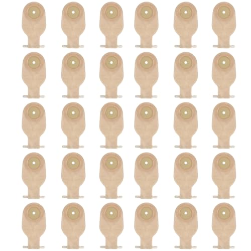 Bolsas de Ostomía de 30 Piezas, Bolsas Drenables de una Pieza para Colostomía, Ileostomía, Cuidado del Estoma, Bolsas de Colostomía con Válvula de Drenaje de 20-60 mm