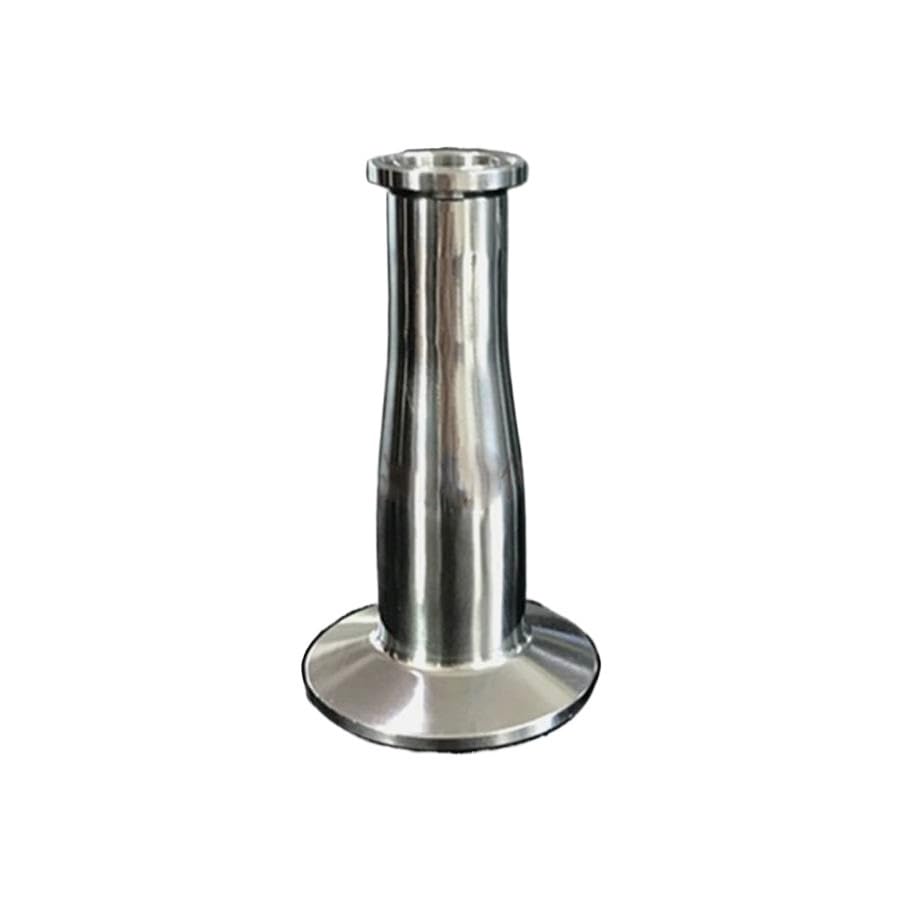 Accesorio reductor de acero inoxidable SUS 304 de 38 mm x 32 mm, 1,25" de diámetro exterior, 1,5" de abrazadera triple x 1" de abrazadera triple