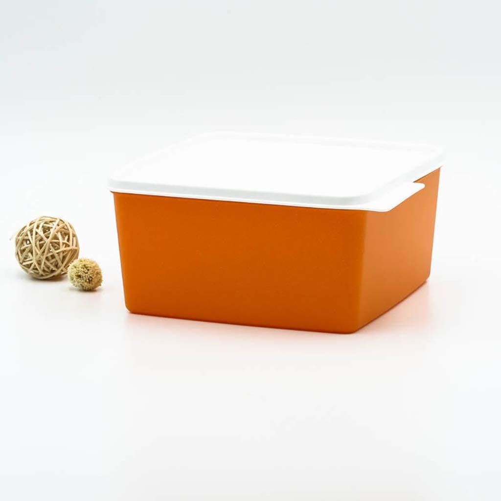 Caja de almacenamiento de nevera, contenedor de almacenamiento de alimentos, tanques de almacenamiento de plástico, organizador de armario de despensa de nevera para mantener fresco para almacenar v