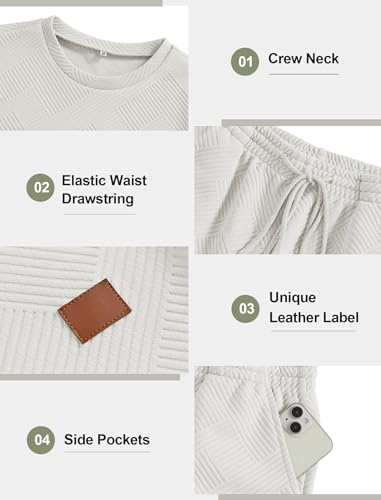 Vssjavun Men's Track Suits 2 Piece Outfits Casual Short Sleeve Shirt and Shorts Set Sweatsuit Summer Tracksuit