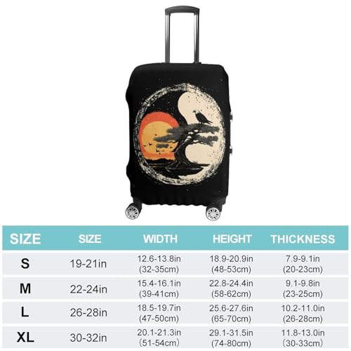 Yin And Yang Ea-gle Tree Travel Luggage Cover for Suitcase 19-32 Inches Elastic Washable Baggage Protector2