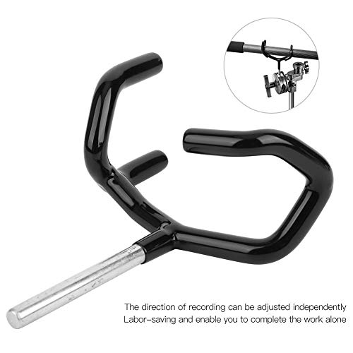 Annadue Black Microphone Support, Protective Sleeve Boom Pole Holder, Metal Bracket, for Heavy Microphone Easy and Convenient for - Image 3