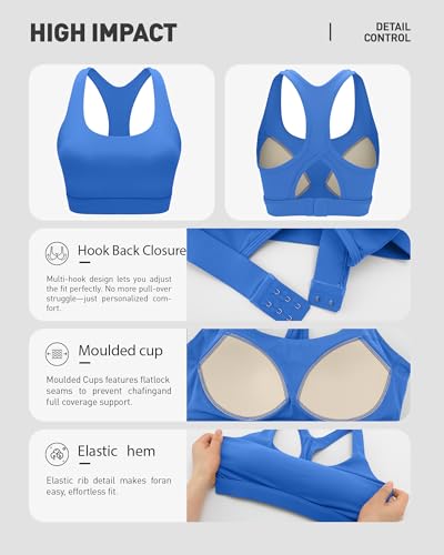 Image of RUNNING GIRL Sports Bras for Women, Molded Cup High Impact Sports Bra Workout Bras for Women High Support Racerback