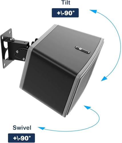 Image of Audiovan Heavy Duty GU40 Universal Surround Speaker Wall Mount Bracket Rotating Speaker Hanger Loading 40kgs