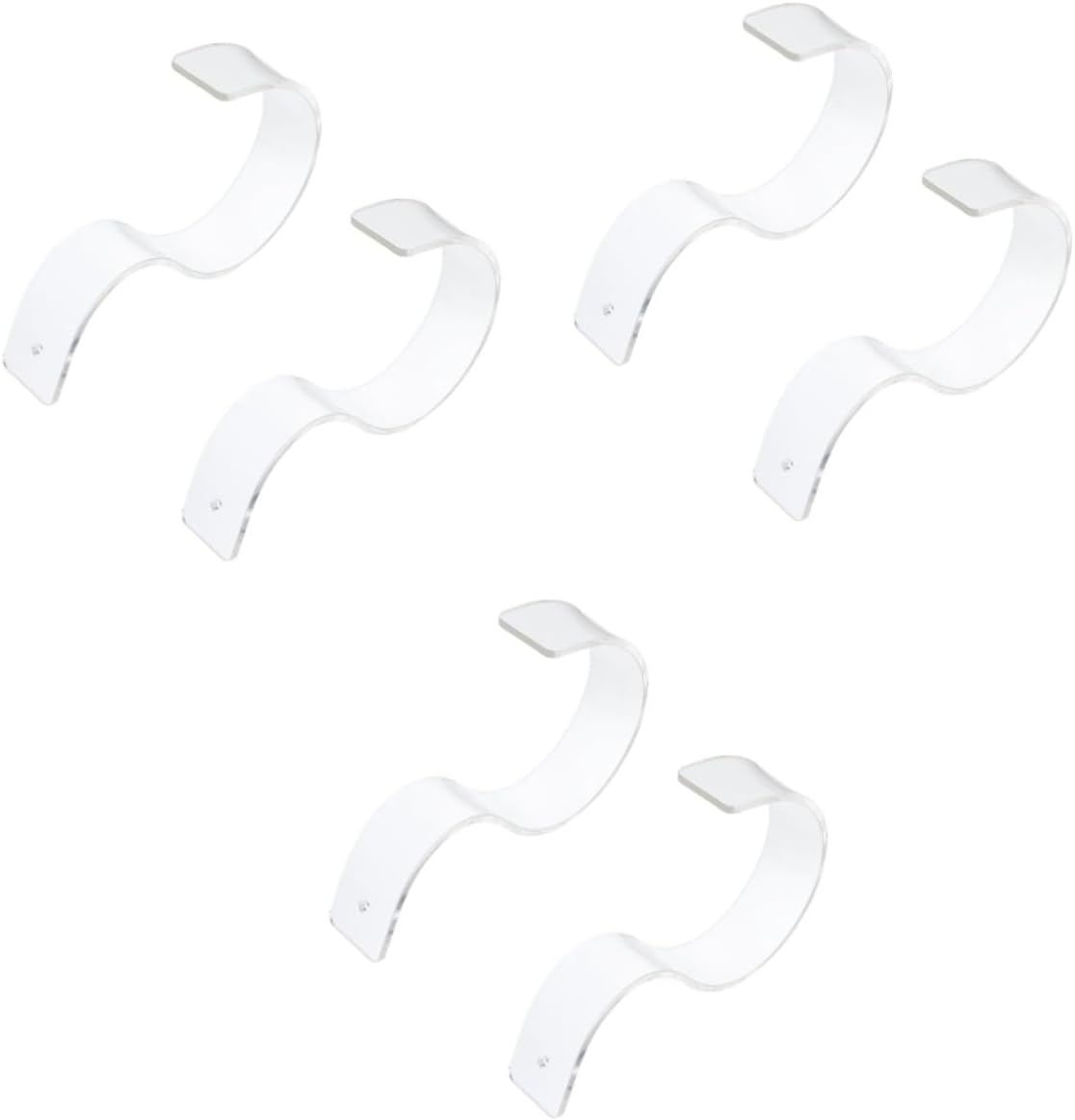 MAGICLULU 6pcs Acrylic Belt Display Stands for Supermarkets Belt Racks Home Organizer for Clothing Stores Highlight Merchandise Effectively