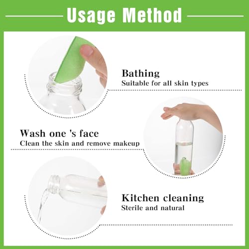 HJZHII 6 Stück Beans Flaschenreiniger,Reinigungsperlen Für Flaschen Reiniger,Erbsenform Magic Sponge Bean Küchenschwämme In Erbsenform Schwamm Erbsen Bottle Cleaner Sponge für Glasflaschen Flasche (6)