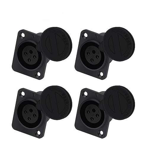 Prise femelle XLR pour panneau de studio de musique et intégration de microphones sur scène