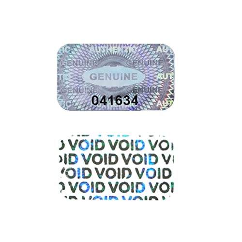 Dose Not Apply 300 Pcs Authentic Hologram Labels/Stickers Silver Transfer Tamper Evident Security Warranty Void Seals/Stickers High Security Proof With Unique Sequential Serial Numbering（1X0.6 Inch） #TOP7