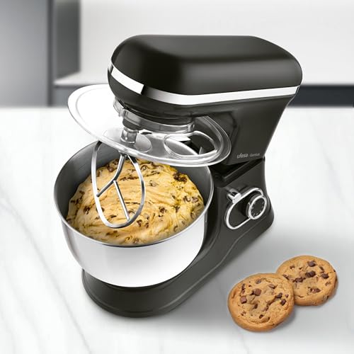 Ufesa Genius Batidora Amasadora 5 en 1 para Repostería Profesional, 1200W, 5L, Robot Cocina Multifunción, Bol en Acero Inoxidable, 6 Velocidades + Turbo, 3 accesorios incluidos, Sin BPA - imagen 3