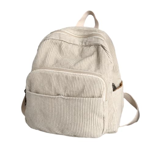 Vintage Corduroy Backpack Retro Travel Daypack Casual Rucksack for Fashionable Women3