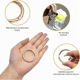 24 szt. okrągły karabińczyk typu O-ring – 26/33 mm karabińczyki okrągłe z o-ringiem – karabińczyki sprężynowe kółko do kluczy, ze stopu cynku, kółko do kluczy, do torebki, portfela, "zrób to sam"