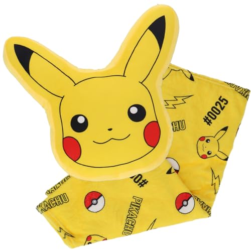 Plaid Pikachu avec coussin 2 en 1 Pokémon SAHINLER