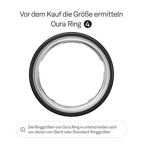 Oura Ring 4 in Schwarz, Größe 6 – Smart Ring zur Gesundheitsüberwachung