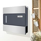 ♡【𝑨𝒃𝒔𝒆𝒏𝒌𝒂𝒖𝒕𝒐𝒎𝒂𝒕𝒊𝒌】：Mit Absenkautomatik schließt der Deckel der Briefkästen ganz sanft und leise ohne lautes Aufknallen. Zudem verhindert es auch Einklemmen der Finger, was besonders hilfreich ist für Haushalten mit Kindern. Die Schutzklappe lässt Regen abfließen, so dass Ihre Post sauber und trocken bleibt.