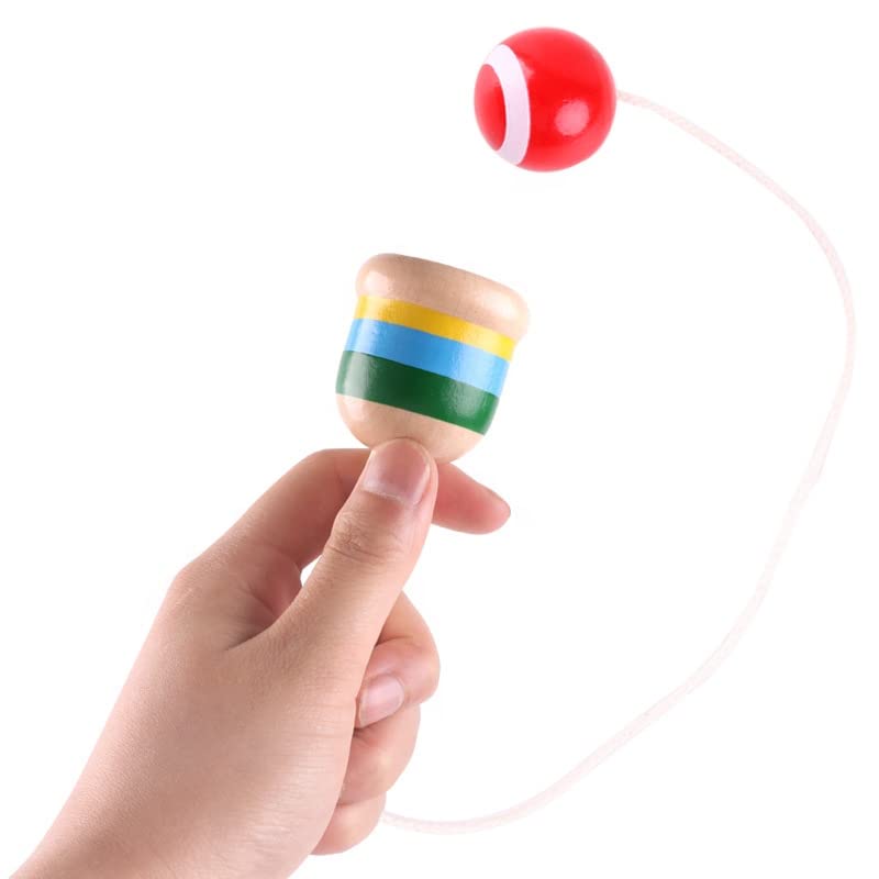 SIMPLE DAYS Wooden Cup and Ball | Catch The Ball | Throw A Catch Balancing Toy for Kids Children (B0C1937L9B) Amazon Price History, Amazon Price Tracker