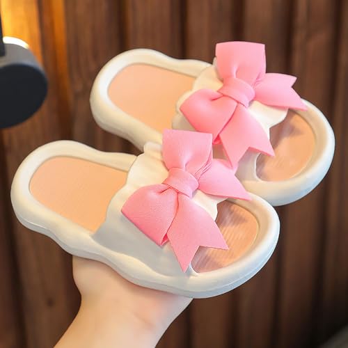 Toddler Girls Bow Flower Slides Sandals Flat Sole Pool Beach Shower Foam Slippers Baby Kids Summer Water Shoes Sandals2