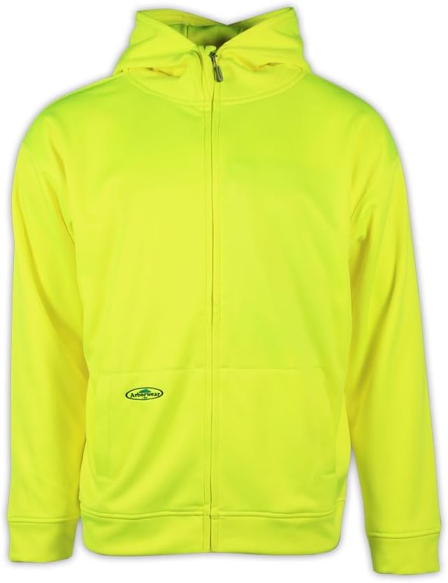 Arborwear Tech Double Thick Mens Zip Up Hoodies - Heavy Duty Zipper Hoodies For Men With Snap Collar and Gusseted Arms