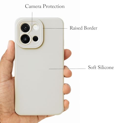 Image of KC Back Cover for OnePlus 13s - Shockproof Soft Bumper Silicone Case with New Camera Protection (White)