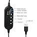 immagine 6Auricolare USB con microfono, USB cablato stereo per computer con microfono per PC portatile, cuffie cablate con regolatore del volume per call center/ufficio/conferenze/chat online