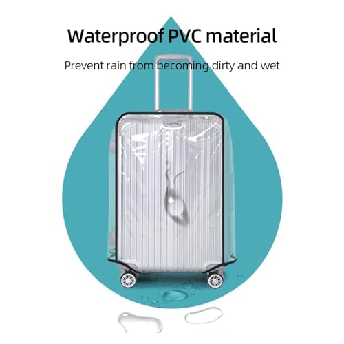 18-30inch Clear Suitcase Cover Protector PVC Suitcase Cover Protectors Scratch-Resistant Trolley Case Cover for Wheeled Suitcase for Luggage, Travelling(28inch)3