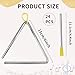 LECEHIVO 24 Pcs 6 Inch Steel Triangle Instrument with Striker Hand Percussion Triangle Instruments Rhythm Musical Percussion Instrument for Adults