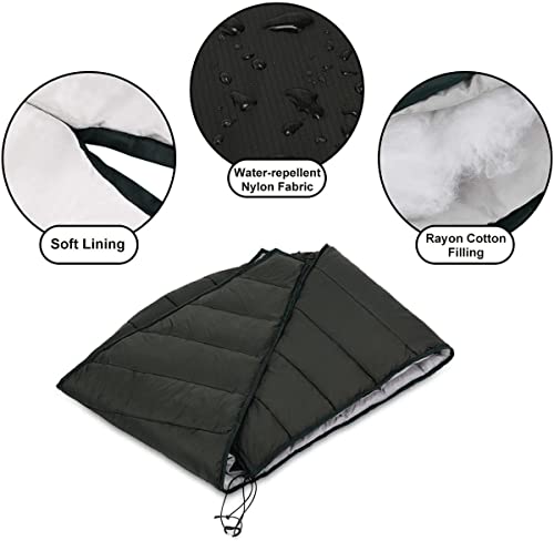 Night Hammock Underquilt For Camping Backpacking, Winter Version, Essential Hammock Gear (Black) #TOP5