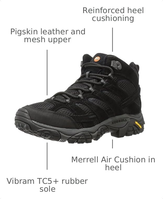 Image of Merrell Men's Moab 2 Mid Waterproof Hiking Boot