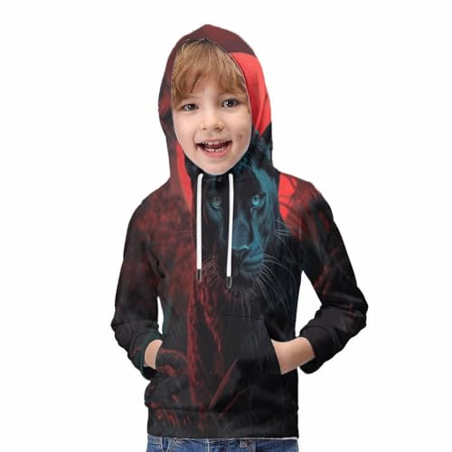Sweat à capuche Black Panthère pour garçon avec impression 3D