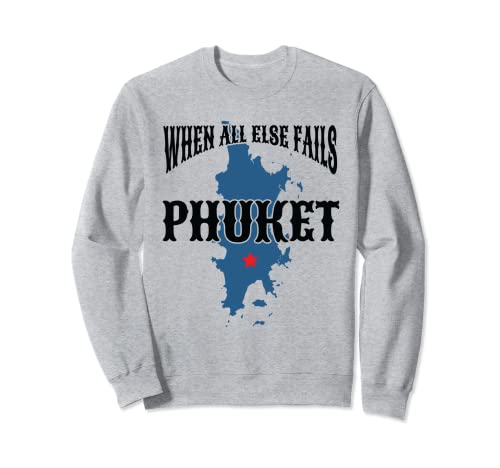 Camiseta de Phuket, divertido mapa de Tailandia, regalo de recuerdo de vacaciones Sudadera