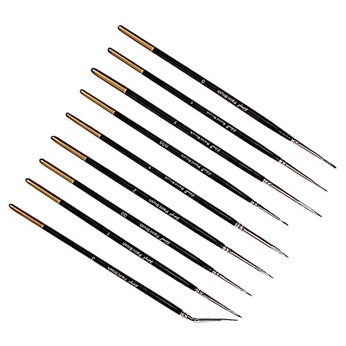CIMAXIC Pinceles De Detalle para Pintura Acuarela y Óleo Pinceles Profesionales para Dibujo y Acabados Miniatura