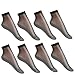 ZERAOKE 10 Pairs Women Spring Summer Soft Thin Silk Socks Non-Slip Fashion Transparent Breathable Sock-Skin Color X Coffee-One Size