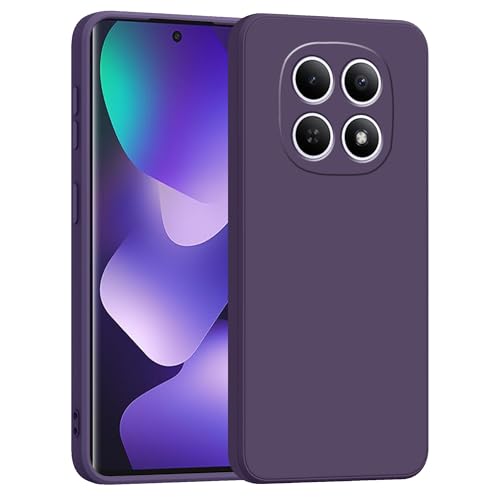 Image of amazon basics Back Cover for Redmi Note 15 5G | Ultra Slim Soft Rubberised Case | Matte Silicone Flexible Mobile Case | Camera Protection - Purple