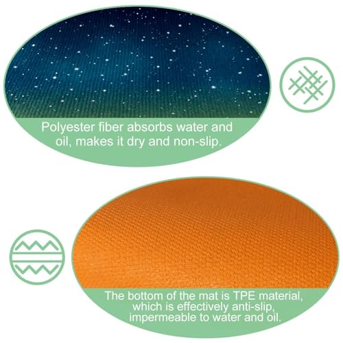 Alfombrillas de cocina para pasillo y cuarto de lavado VAPOKF con estrellas 6
