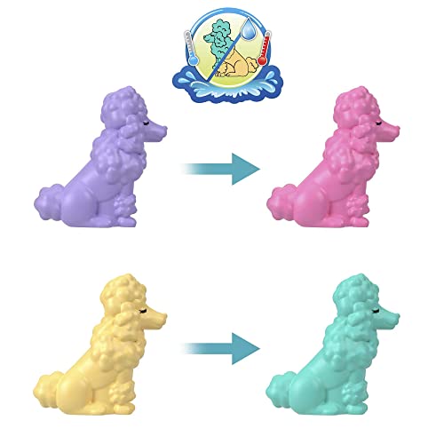 Polly Pocket Groom & Glam Poodle Compact Playset With 2 Micro Dolls, Color Change & Water Play #TOP4