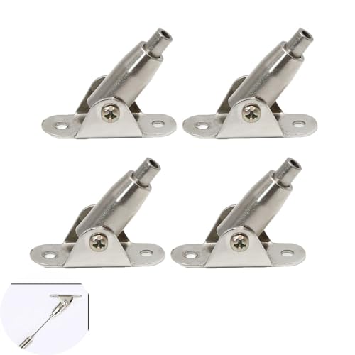 UtySty 4 Pack Curtain Wire Rod Connector Wall Mount End Terminal Base Adjustable Self-Locking for Art Display Billboard Pendant Stainless Steel Photo Hanging Rope Crafts Organizer Suspension Cable