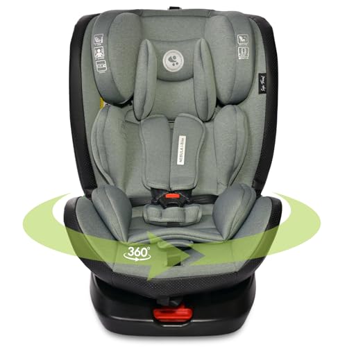 Lorelli asiento niño i-Size Nebula (40-150cm) Isofix giratorio 360° ajustable, color:negro