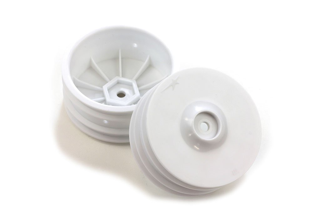 Team Durango 2WD Felge Vorne, Weiß, 14mm (2 Stück) – Für RC-Car Modellbau