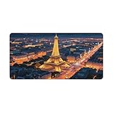 Prise en main antidérapante sécurisée : doté d'une base en caoutchouc antidérapant fiable, ce tapis de souris long imprimé Tour Eiffel reste fermement en place sur votre bureau. Il ne glisse pas ou ne se plie pas pendant les sessions de jeu intenses ou les longues journées de travail, assurant une performance constante.