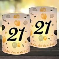 12 Portacandele Da Tavolo Per 18° Compleanno - Lanterne Antivento Con Decorazioni Festive - Foto 5