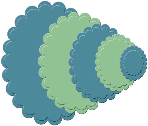 Spellbinders S4-111 Nestabilities Large Classic Scalloped Ovals Die Template